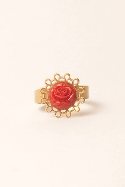 Anillo Ajustable Las Flores Oro