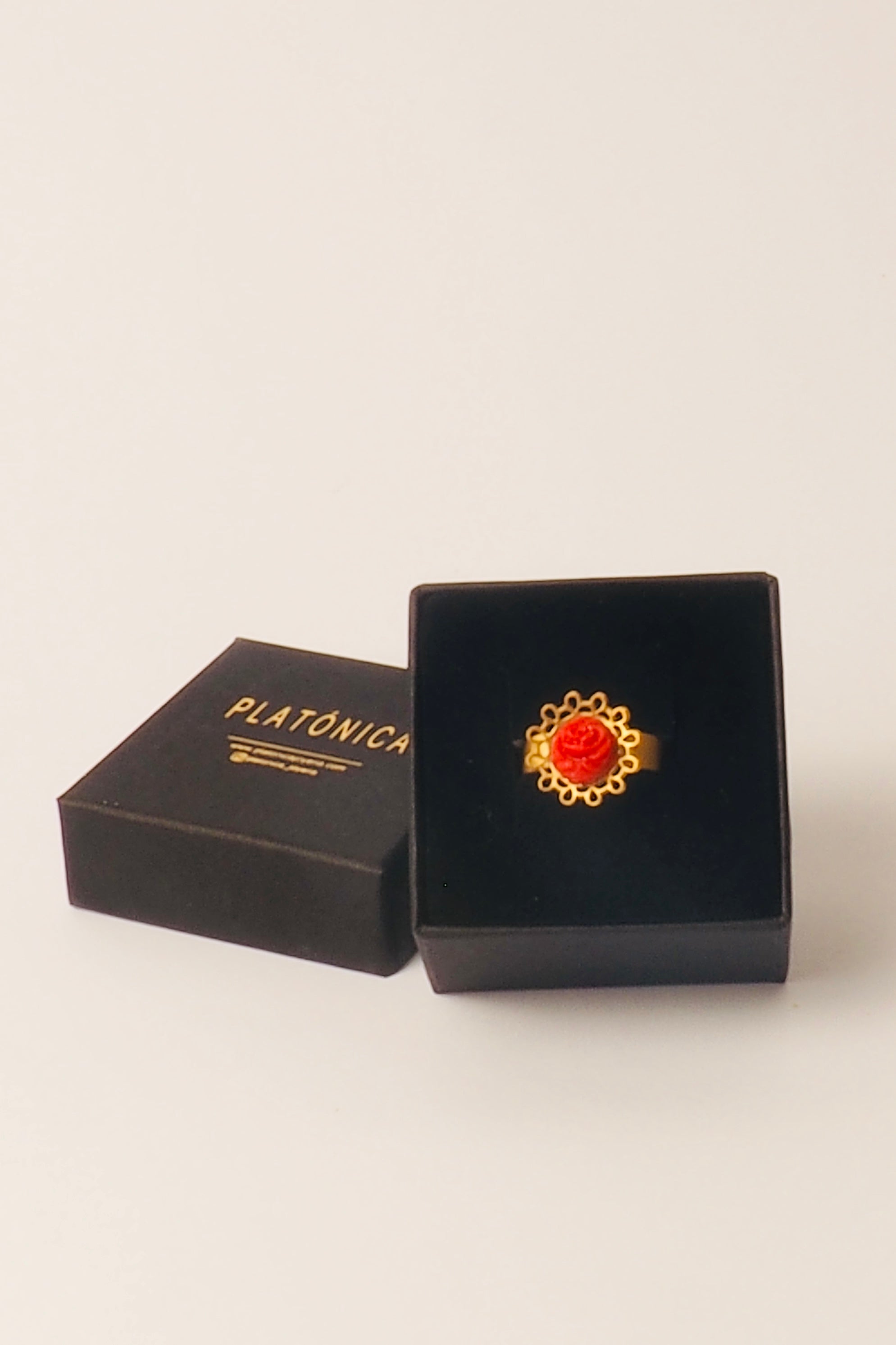 Anillo Ajustable Las Flores Oro