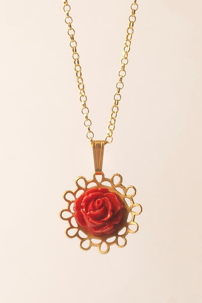 Colgante Cadena Las Flores Oro
