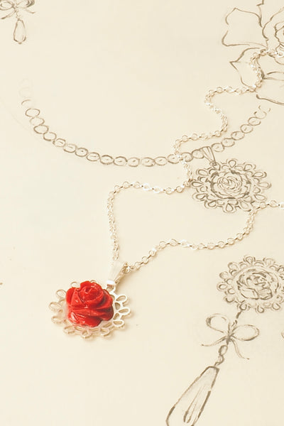 Colgante Cadena Las Flores Plata