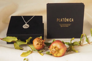 colgante plata artesania online fruta granada regalo mujer alhambra diseno platonica joyeria contemporanea espana