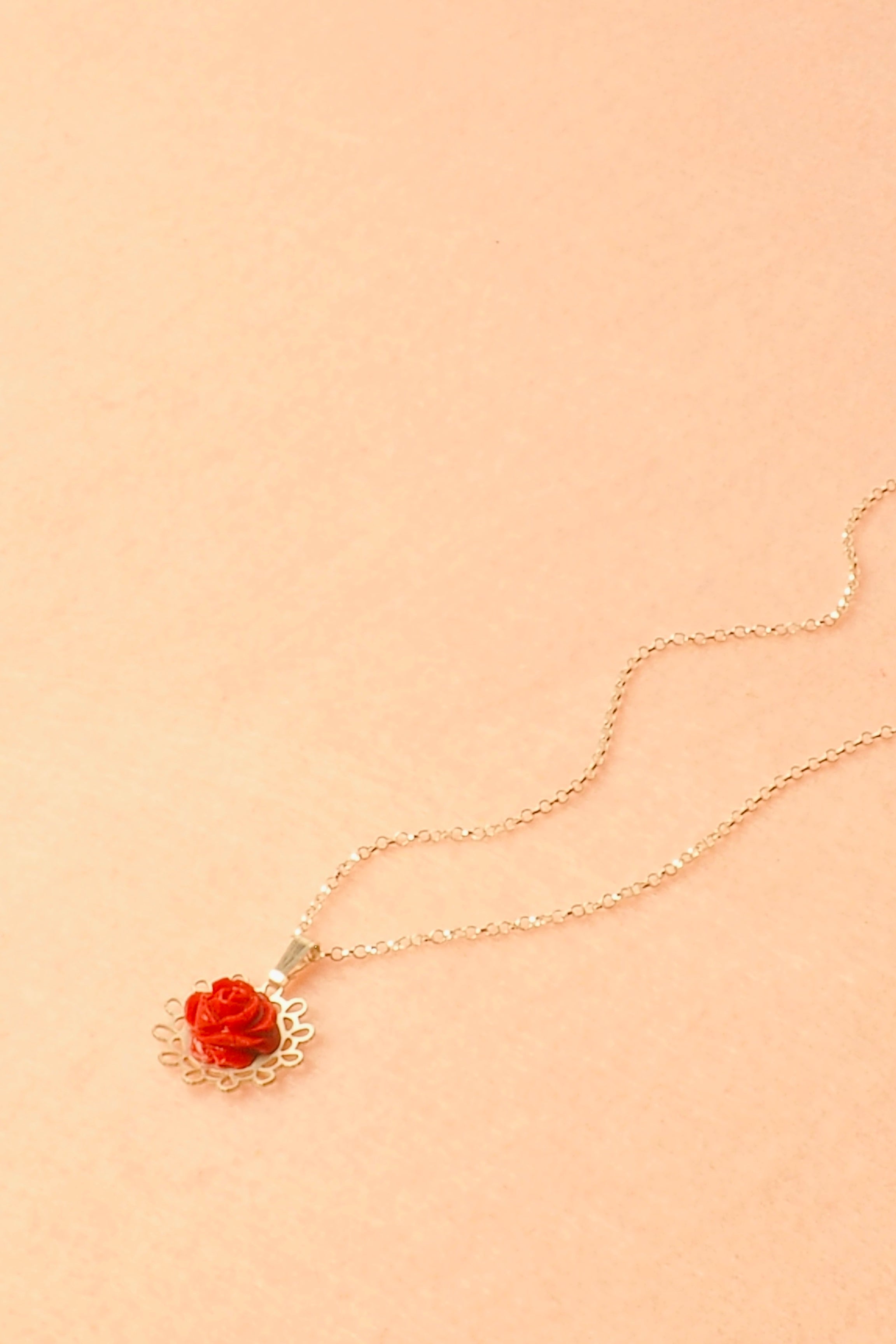 Colgante Cadena Las Flores Plata