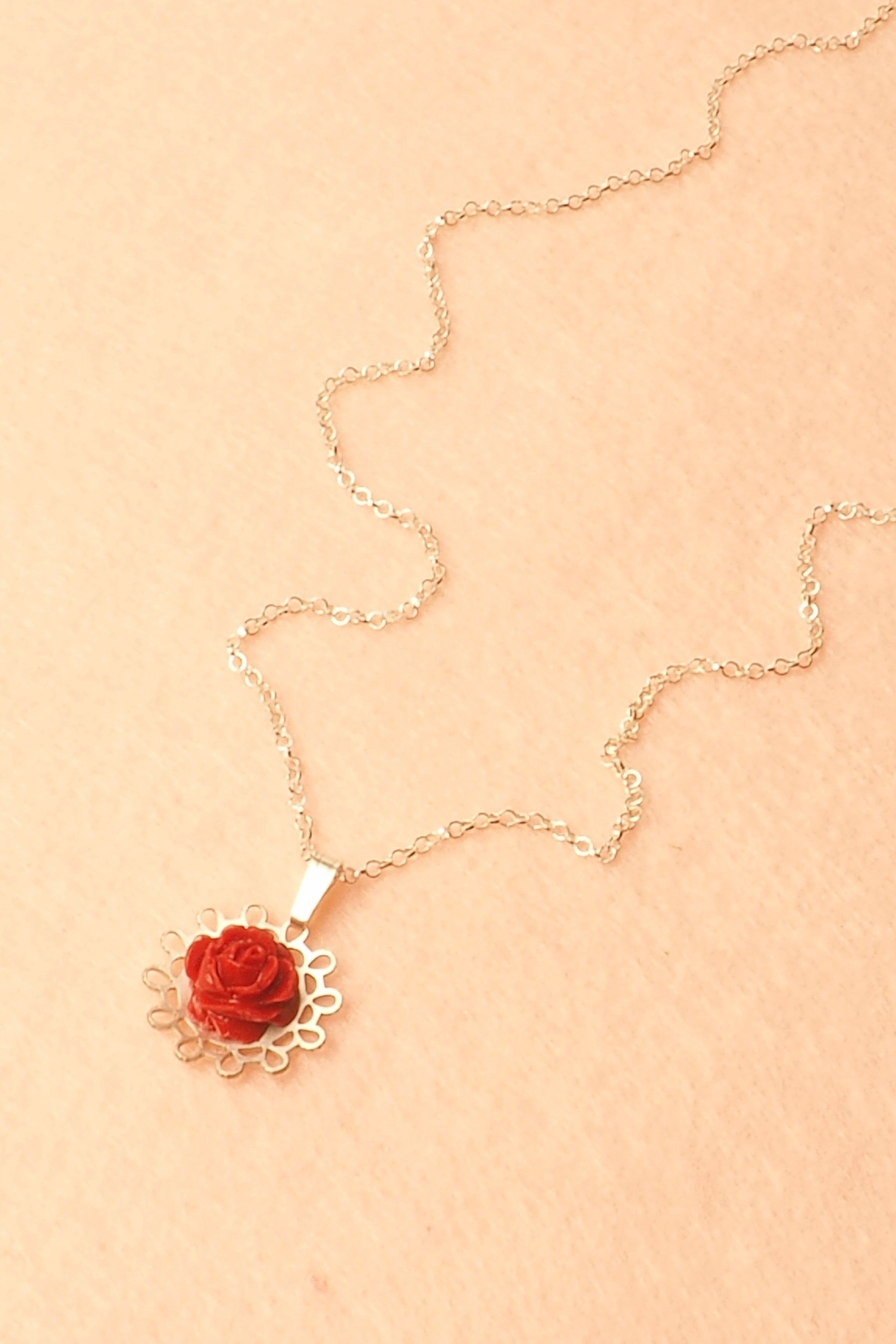 Colgante Cadena Las Flores Plata