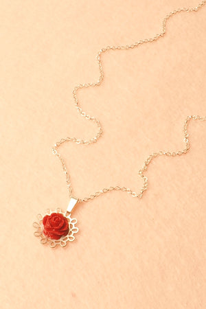 Colgante Cadena Las Flores Plata