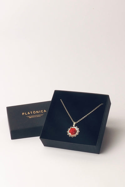 Colgante Cadena Las Flores Plata