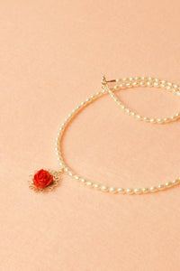 Collar de Perlas Las Flores Plata