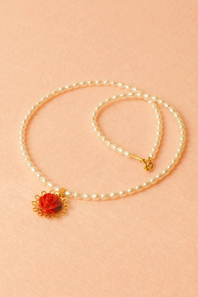 Collar de Perlas Las Flores Oro