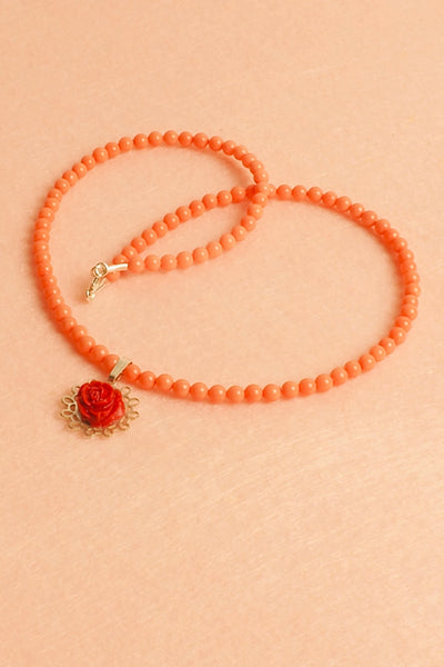 Collar de Coral Las Flores Plata
