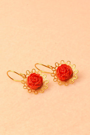 Pendientes Gancho Las Flores Oro