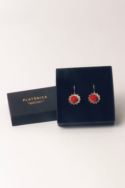 Pendientes Gancho Las Flores Plata