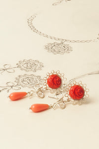 Pendientes Un Ramito de Flores Plata