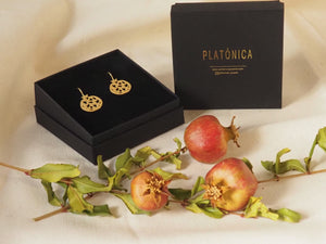 pendientes gancho artesanía típica granada fruta alhambra diseño local platónica joyeria