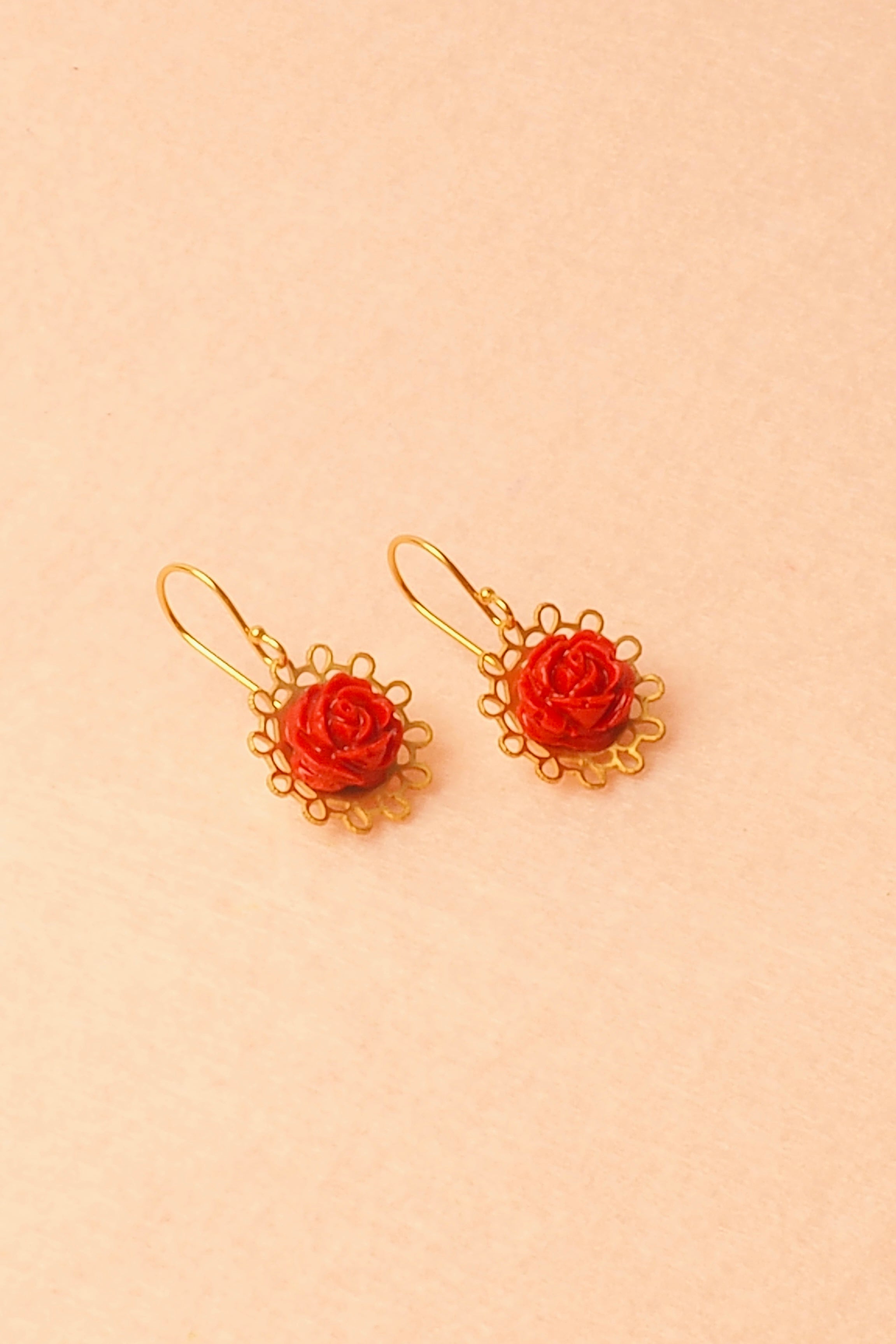 Pendientes Gancho Las Flores Oro