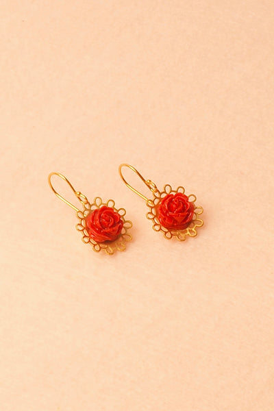 Pendientes Gancho Las Flores Oro