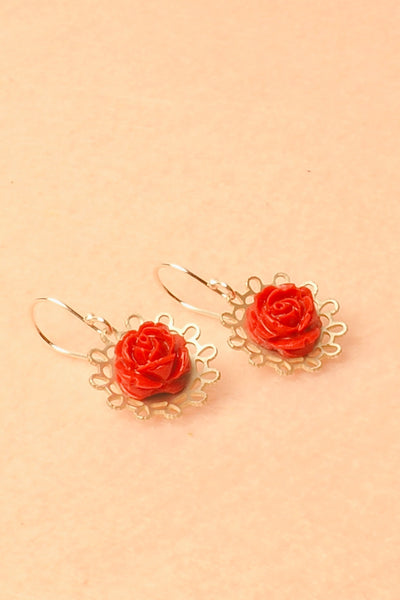 Pendientes Gancho Las Flores Plata