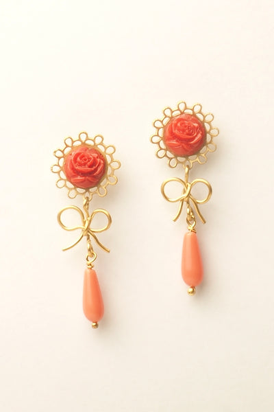 Pendientes Un Ramito de Flores Oro