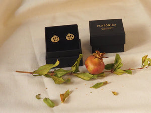 pendientes tuerca artesanía típica granada fruta alhambra diseño local platónica joyeria