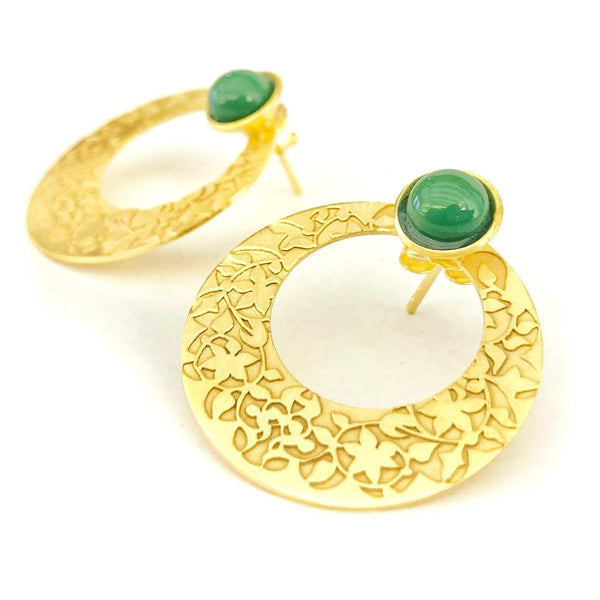 Green Gold Nasrid Palaces Detail Earrings