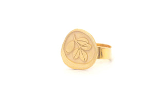 Gold plated sterling silver adjustable ring. Jewel inspired by the botany of the Alhambra and Granada. Contemporary signature jewelry inspired by Andalusian tradition and culture. Granada crafts. Jewels made from Andalusia.
