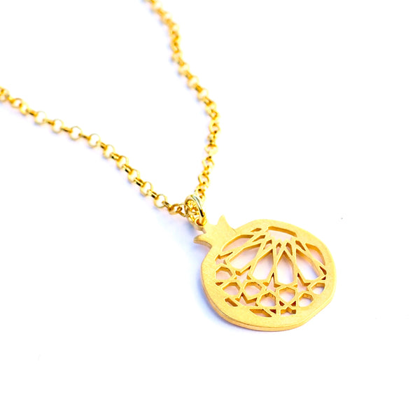 Granada pendant no. 1. . Gold plated silver. PLATÓNICA, contemporary signature jewelry. manufactured in our workshop in Albaicin, Granada, Spain. Handmade jewelry. Alhambra Jewels, Granada. Granada crafts. Jewels made from Andalusia.
